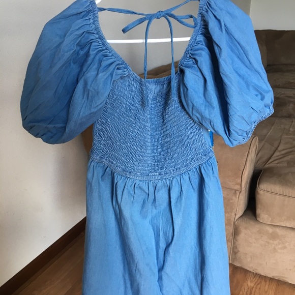 Missguided Ruched denim smock dress - Picture 5 of 5